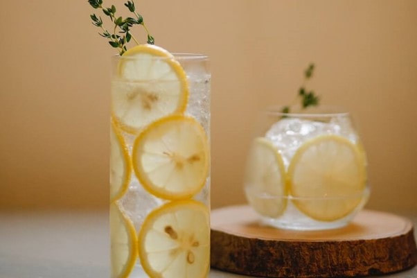 Glass With Water And Lemon